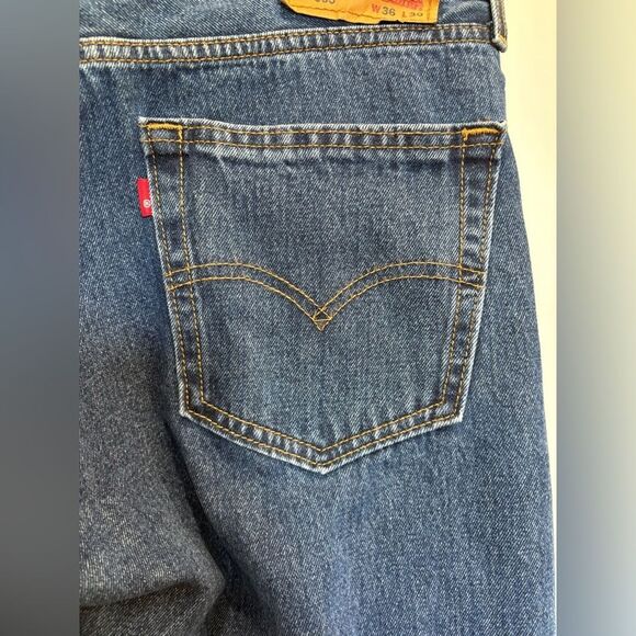 LEVIS - 505 M Sz 36/30 Regular Fit Straight-Leg Jeans/Medium Wash EUC - Picture 10 of 16